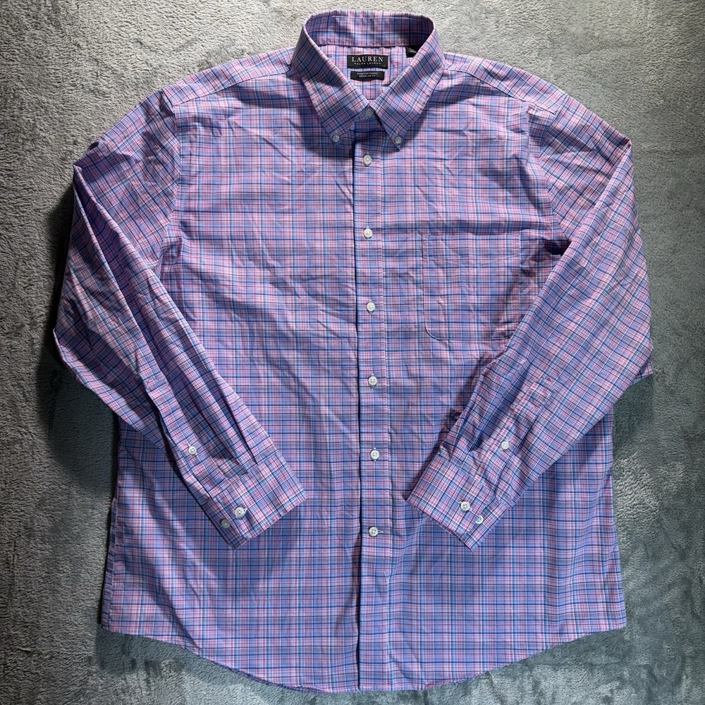 Ralph Lauren Shirt Mens Sz XL 17.5 34/35 Black‎ Label Stretch Fabric Regular Fit
